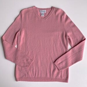 Arid K Designer Collection 🪸cashmere and silk v neck sweater